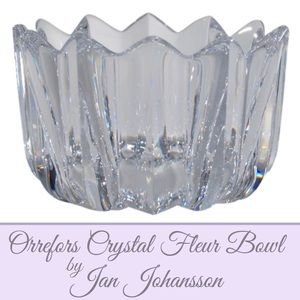 Vintage Orrefors of Sweden “Fleur” Crystal Bowl